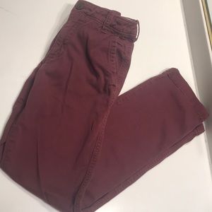 Boys Abercrombie Kids maroon pants size 13/14 slim